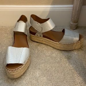 Light grey platform wedges from Nordstrom size 6.5